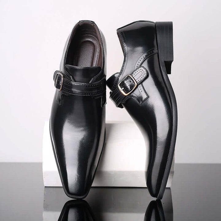 Men's Formal Patent Leather Monk Shoes