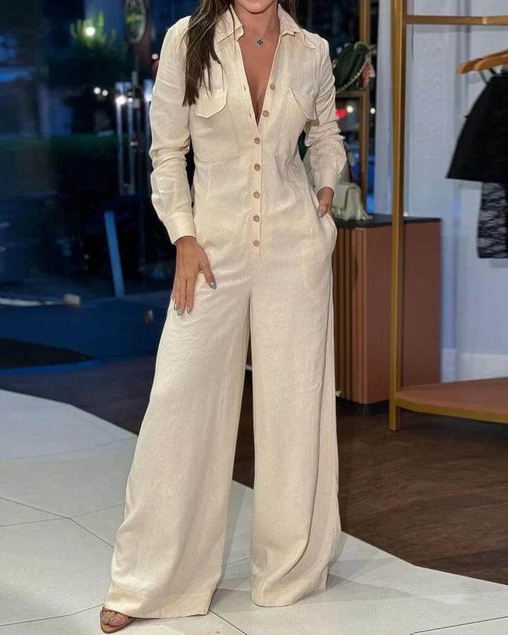 Elegant Sleeveless Wide-Leg Jumpsuit