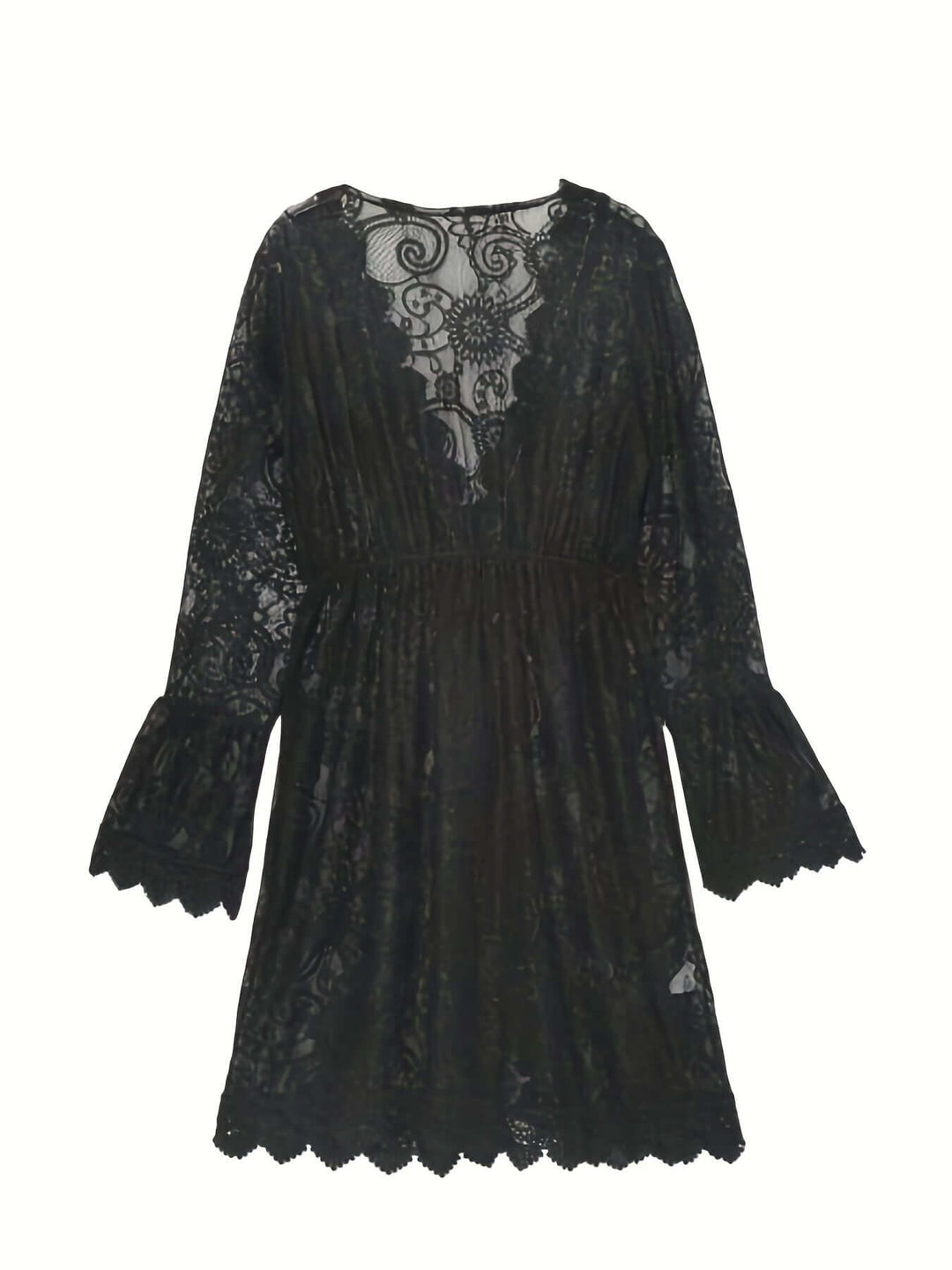 Women's Lace V-Neck Midi Dress