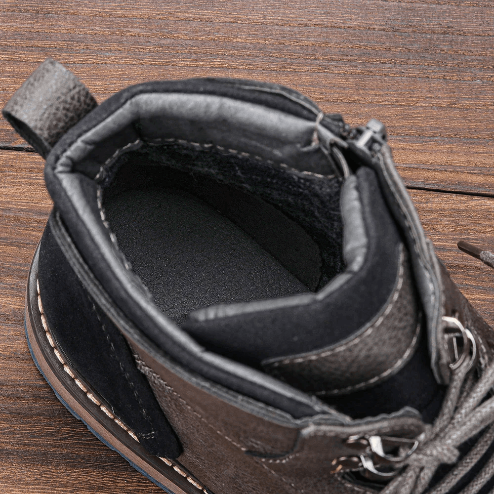 Men's Durable PU Leather Ankle Boots