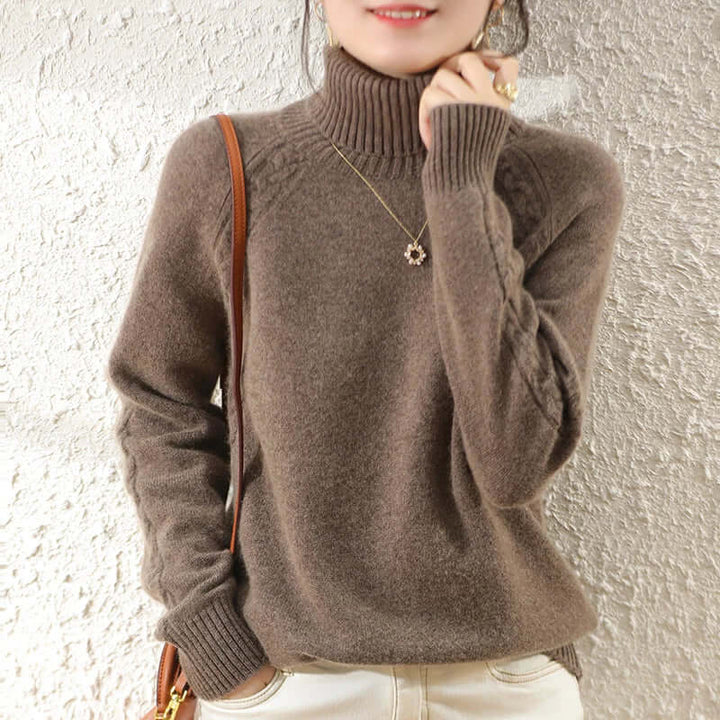 Women's Roll Neck Knitted Jumper