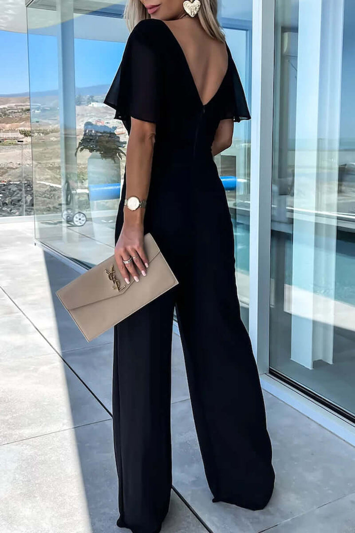 Women's Casual V-Neck Jumpsuit