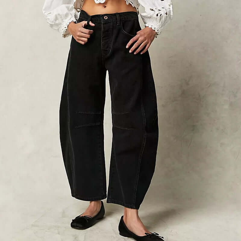 Women's High-Waisted Wide Leg Jeans