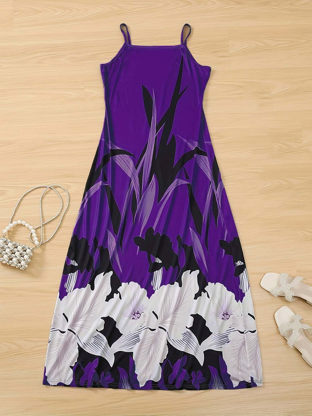 Floral Print Spaghetti Strap Dress