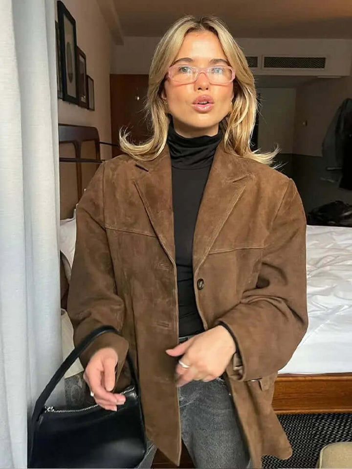 Suede Jacket Classic Brown Jacket