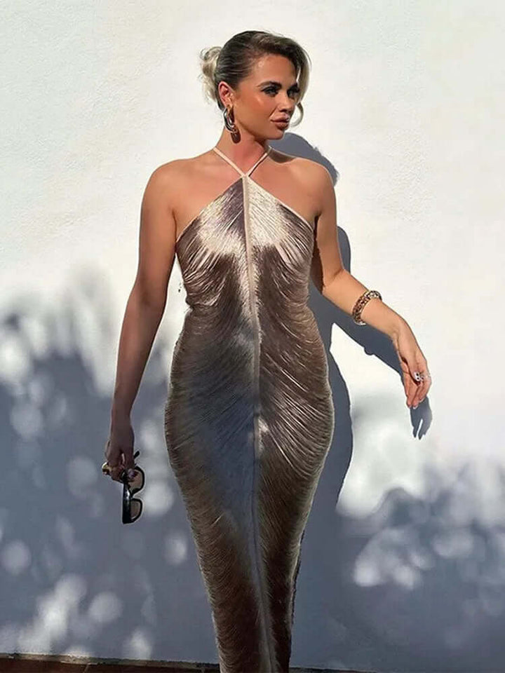 Women's Elegant Asymmetrical Fringe Summer Dress