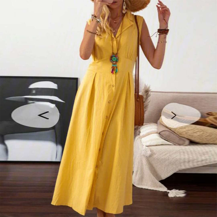 Flowing Maxi Dress - Premium Polyester