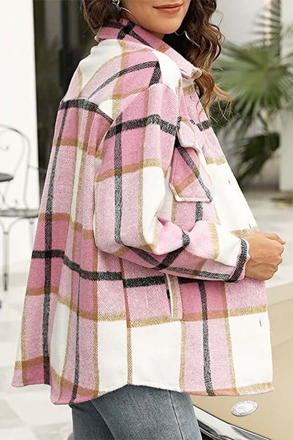 Women's Loose Fit Checked Blouse