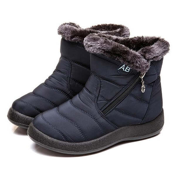 Women's Warm Winter Snow Boots with Fur Trim