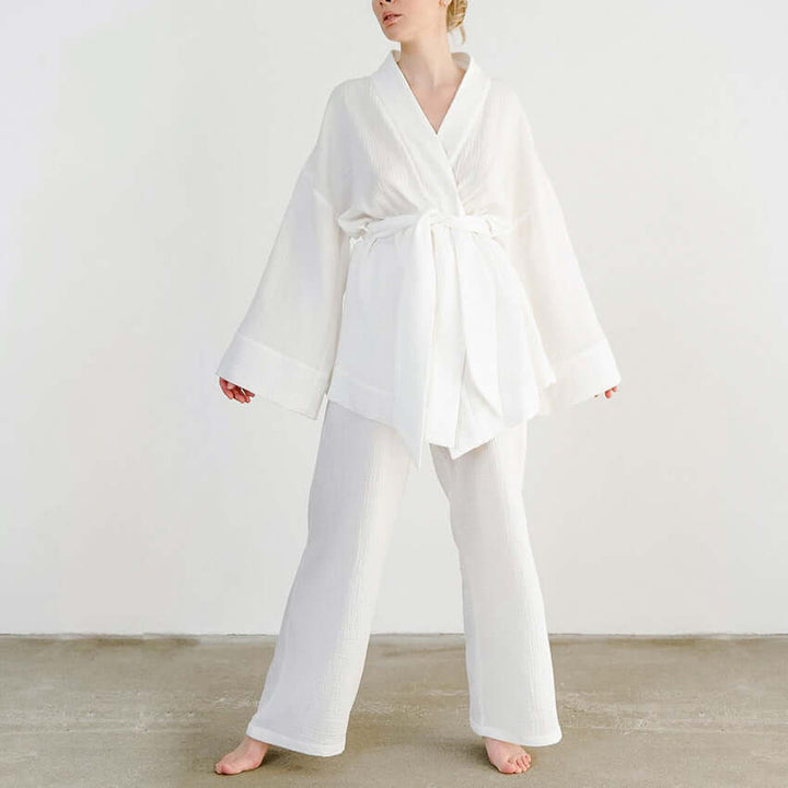 Women's Set - V-Neck Top & Trousers