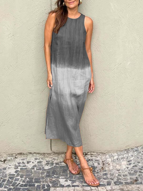 Ombre Print Summer Dress