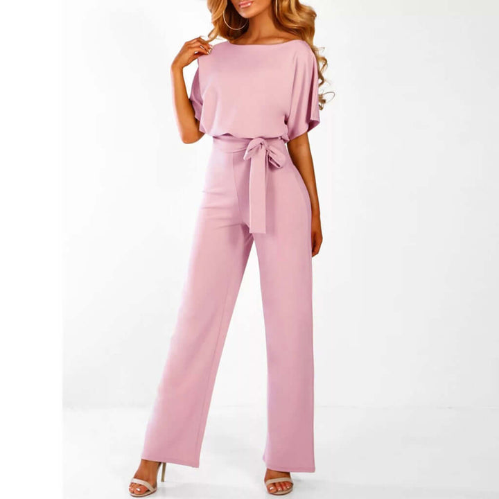 Elegant Women's Belted Jumpsuit