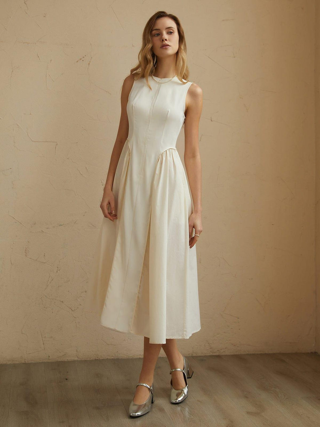 Women's Pleated Midi Dress