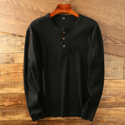 Men's Soft Cotton Henley Neck T-Shirt