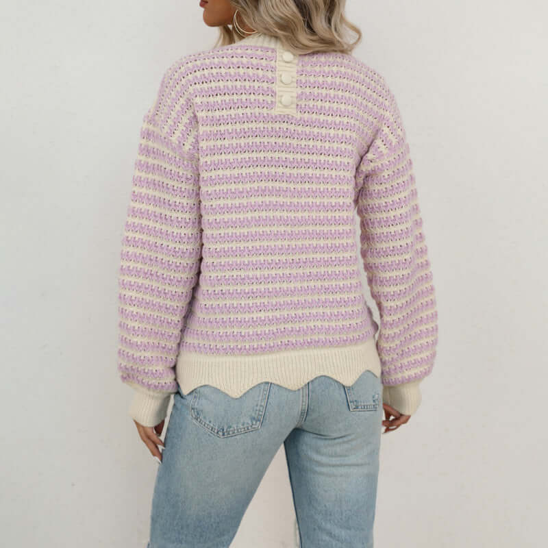 Women's Striped Knitted Jumper