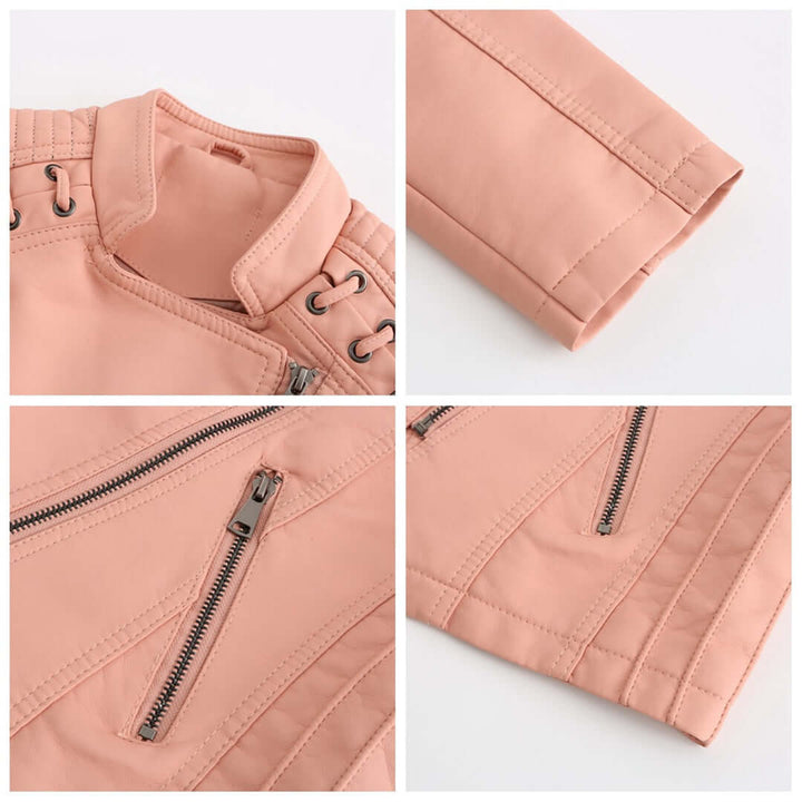 Women's Faux Leather Biker Jacket