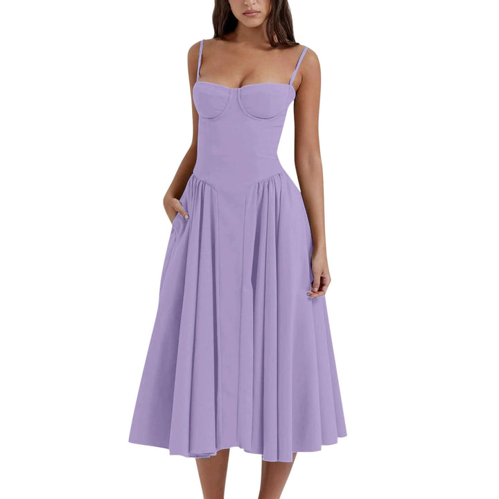 Women's Elegant Bustier Midi Dress