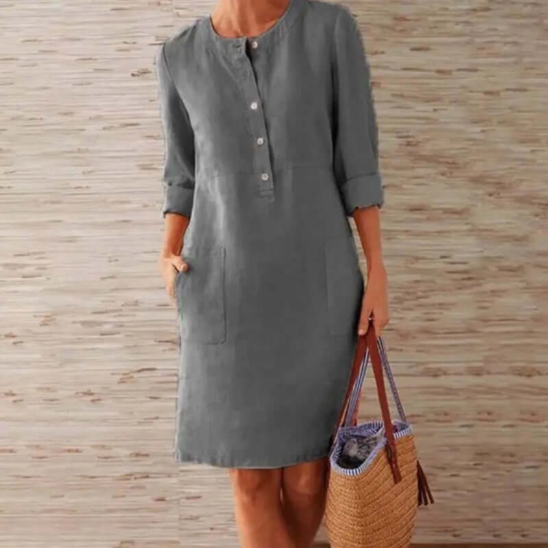 Women's Button-Up Midi Dress