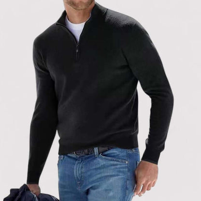 Men's Cashmere Half-Zip Sweater