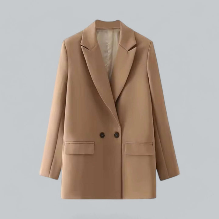 Fitted Longline Double-Breasted Blazer