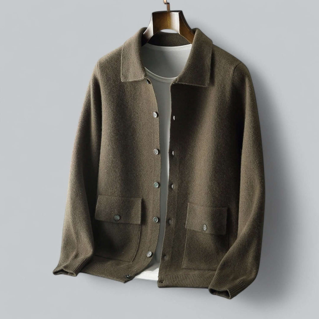 Men's Cashmere Blend Cardigan Jacket