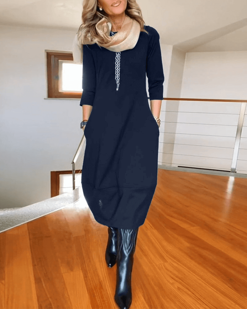 Women's Pleated Midi Dress