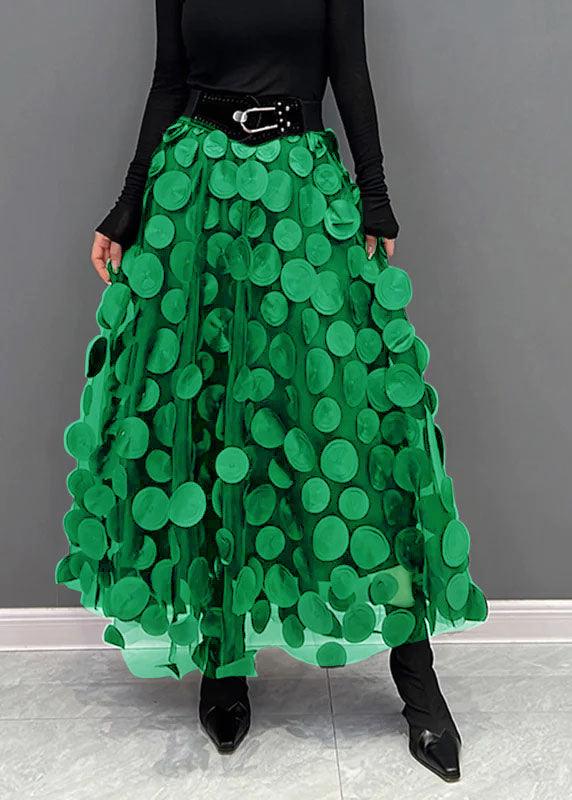 Women's Polka Dot Tulle Midi Skirt