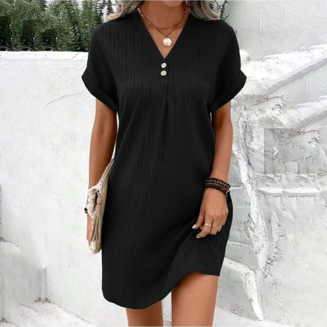 Women's Casual V-Neck Mini Dress