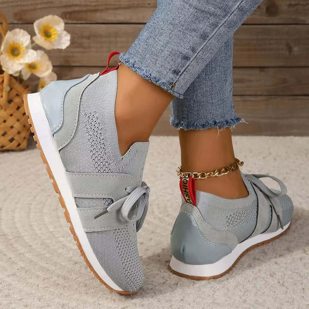 Women's Breathable Mesh Lace-Up Orthopedic Shoes