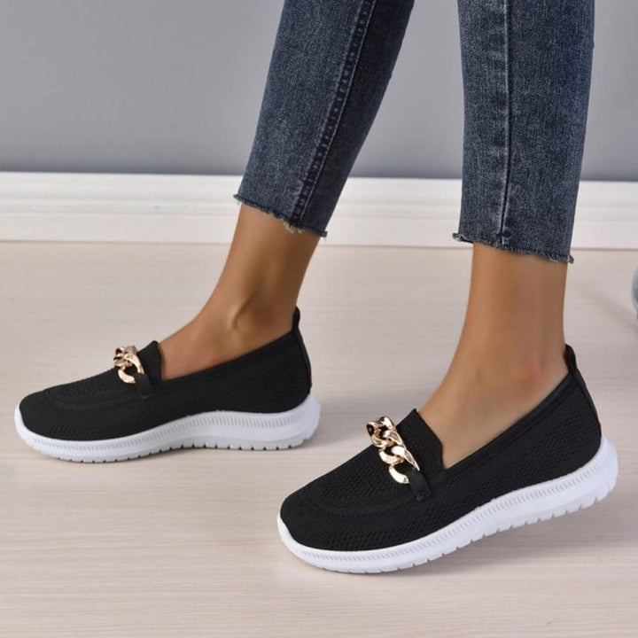 Women's Breathable Chunky Sneakers with Chain
