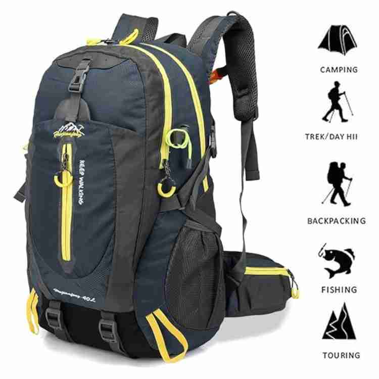 "40L waterproof hiking backpack with multiple compartments, adjustable straps, and durable design for outdoor adventures."