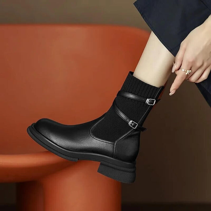 Women's Retro Platform Heel Boots