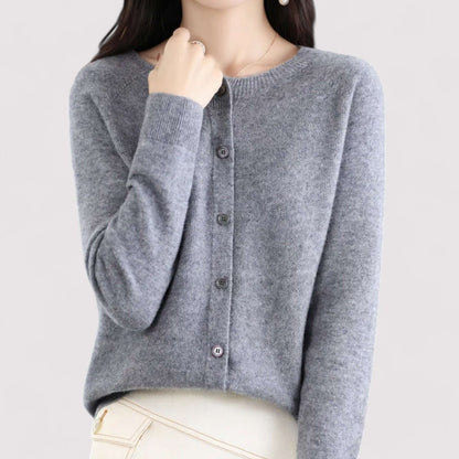 Women's Cashmere & Wool Open-Neck Cardigan
