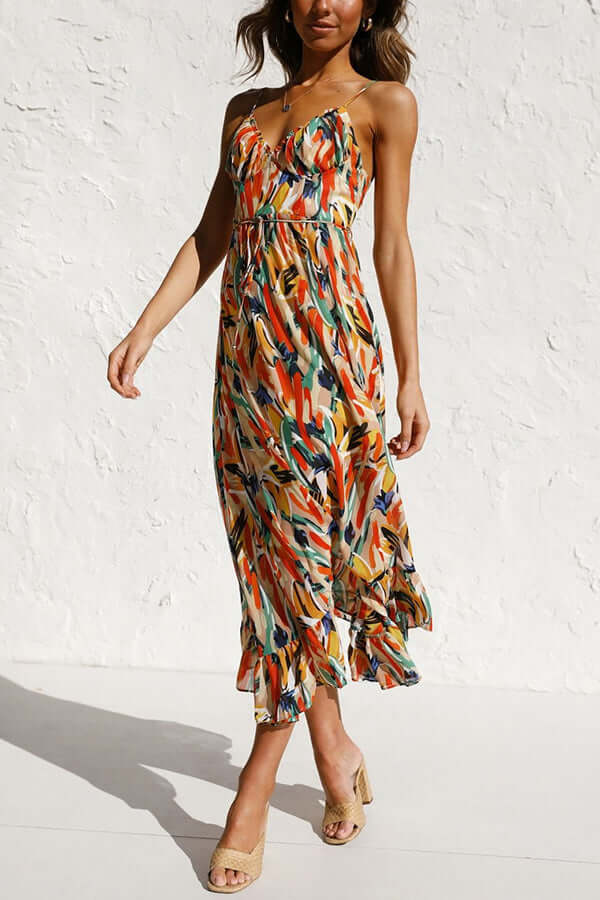Women's Floral Print Midi Dress