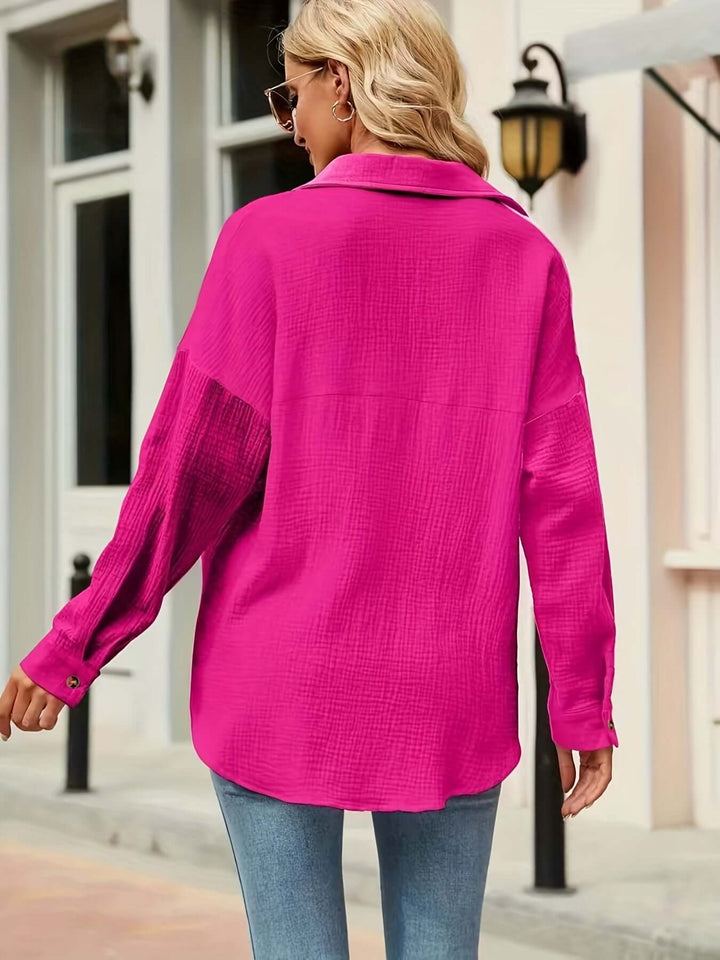 Women's Cotton Relaxed Fit Long Sleeve Shirt