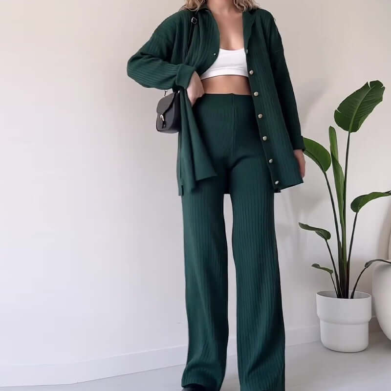 Women's Ribbed Knit Lounge Set