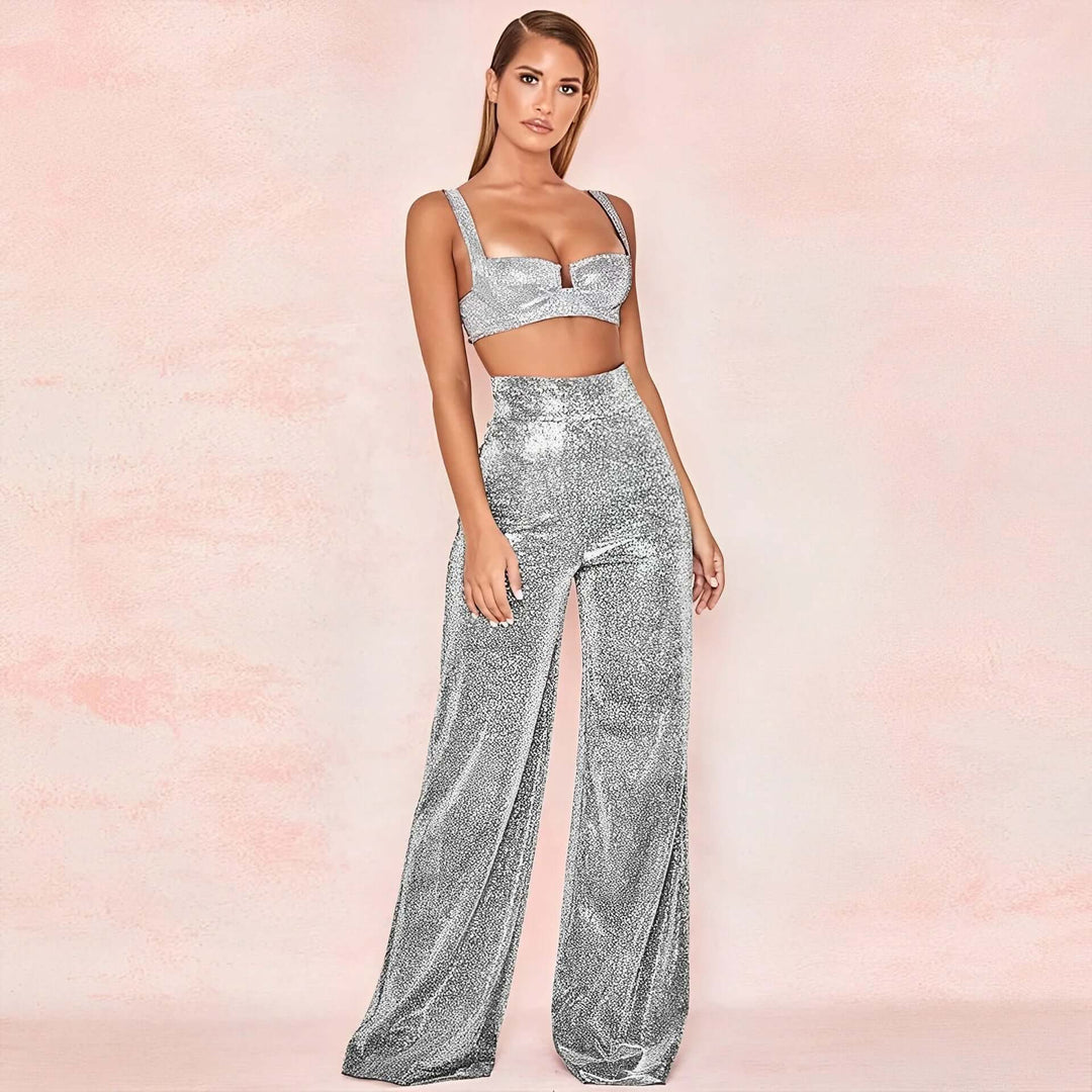 Women's High-Waisted Wide Leg Trousers
