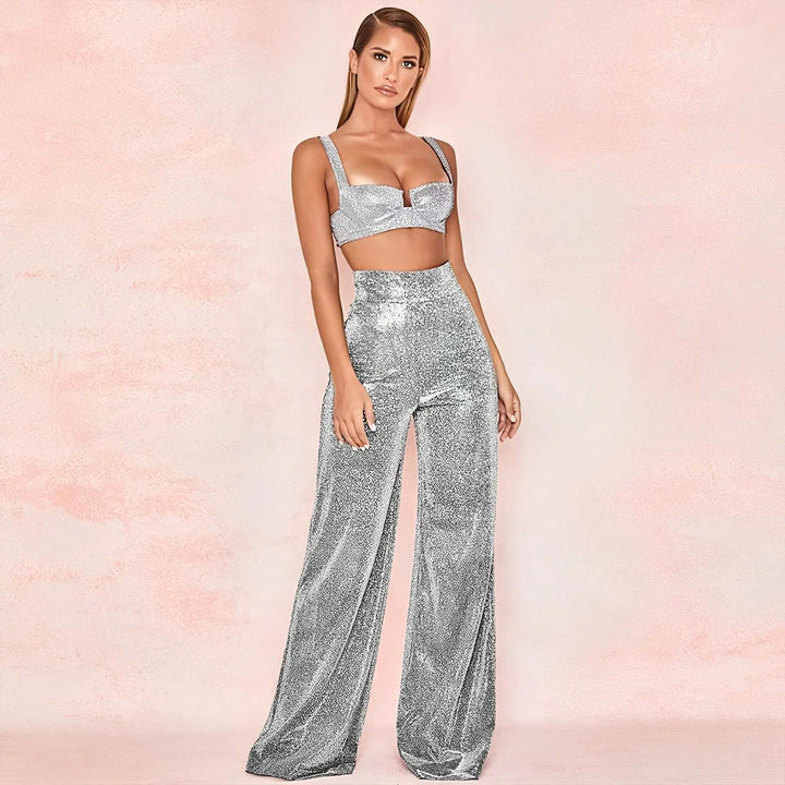 Women's High-Waisted Wide Leg Trousers