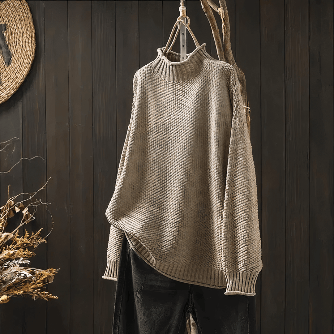 Women's Vintage-Inspired Turtleneck Sweater