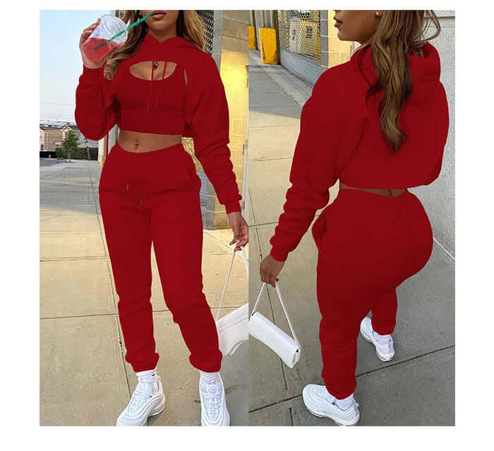 Women's 3-Piece Fleece Jogging Set