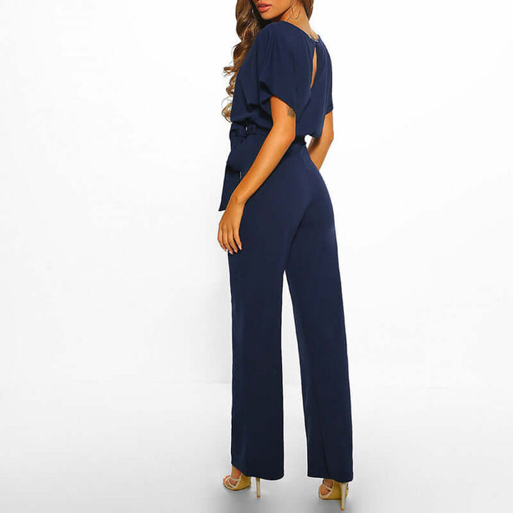 Elegant Women's Belted Jumpsuit