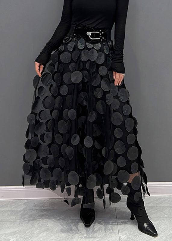 Women's Polka Dot Tulle Midi Skirt