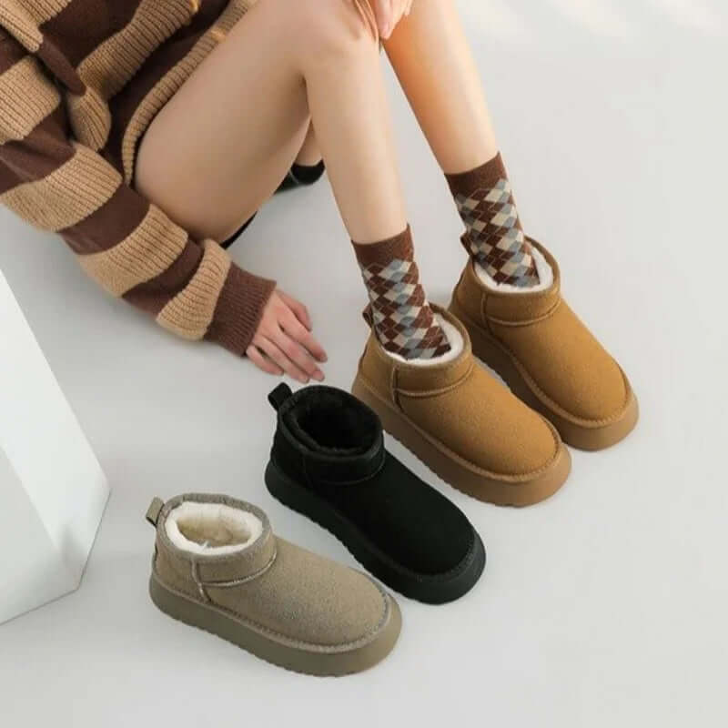 Women's Suede Ankle Winter Boots