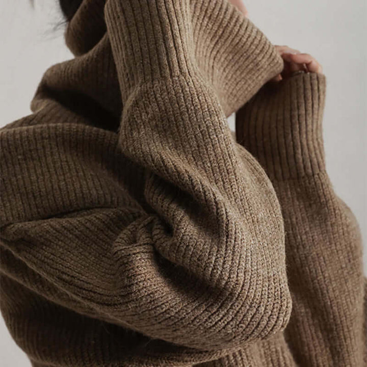 Women's Oversized Turtleneck Jumper