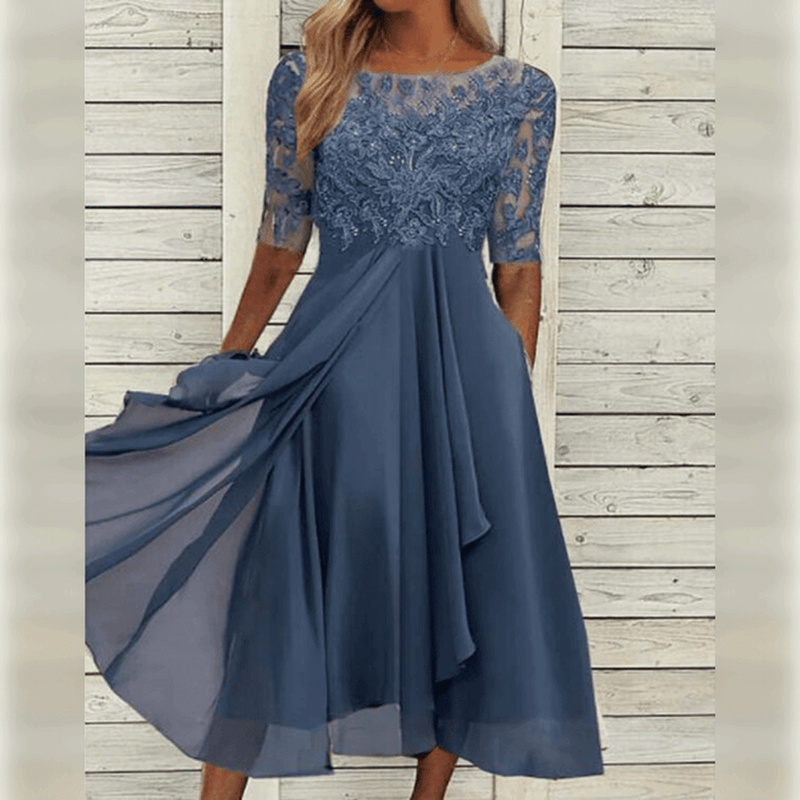Sleeveless A-Line Cotton Blend Dress