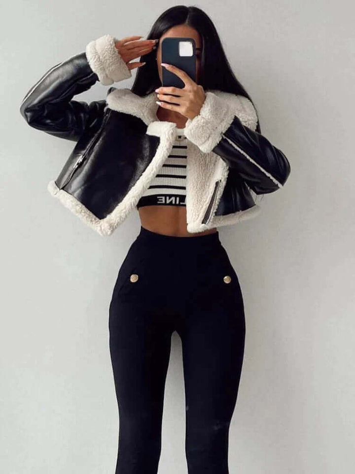 Women's Fleece-Lined Short Jacket
