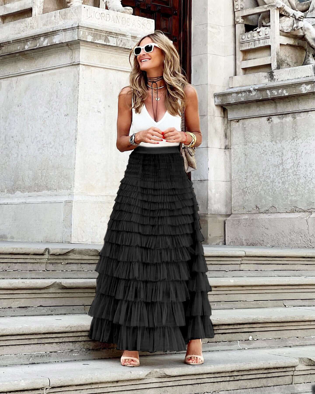 Women's Tiered Maxi Skirt