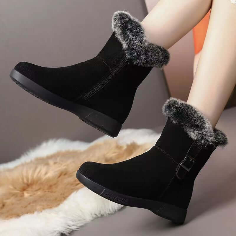 Women's Winter Snow Boots with Side Zipper