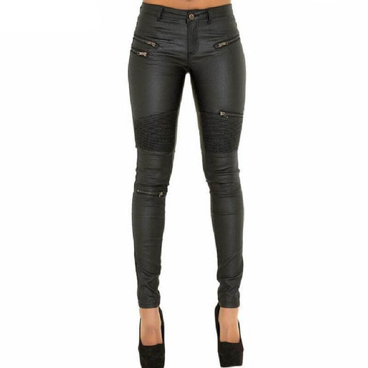 Women's Faux Leather Skinny Jeans