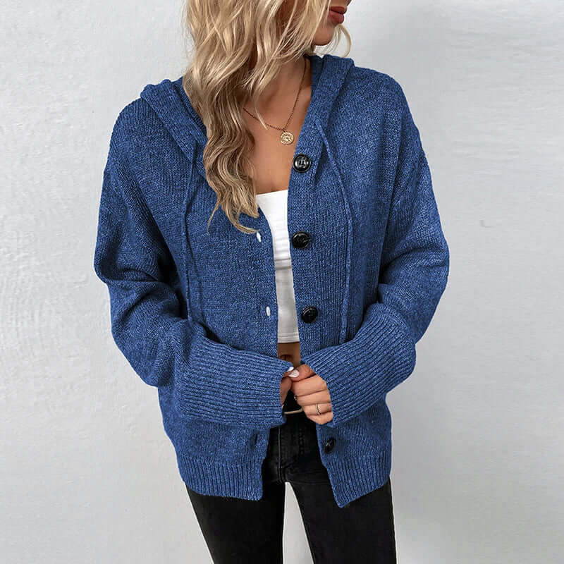 Women's Hooded Knitted Cardigan